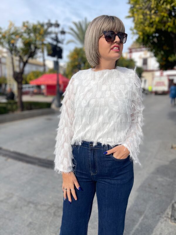 Blusa Milán blanca. - Imagen 3