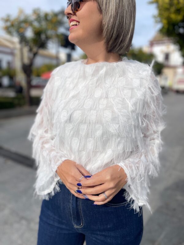 Blusa Milán blanca. - Imagen 4