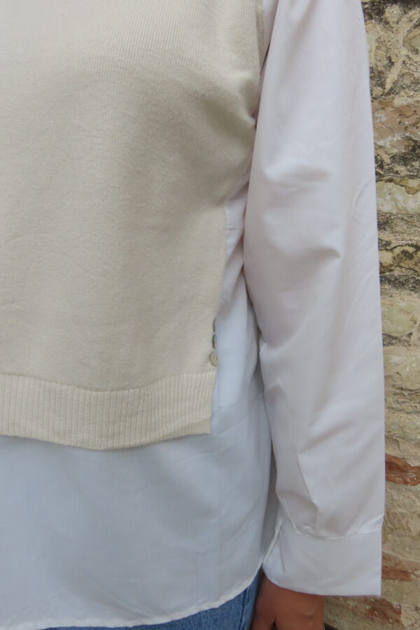 Jersey-camisa beige. - Imagen 6