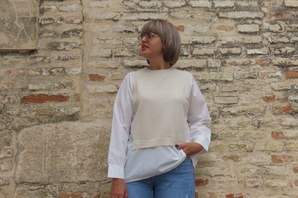 Jersey-camisa beige. - Imagen 5