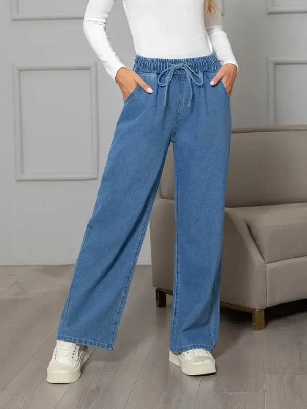 Pantalón recto denim confort claro. - Imagen 3